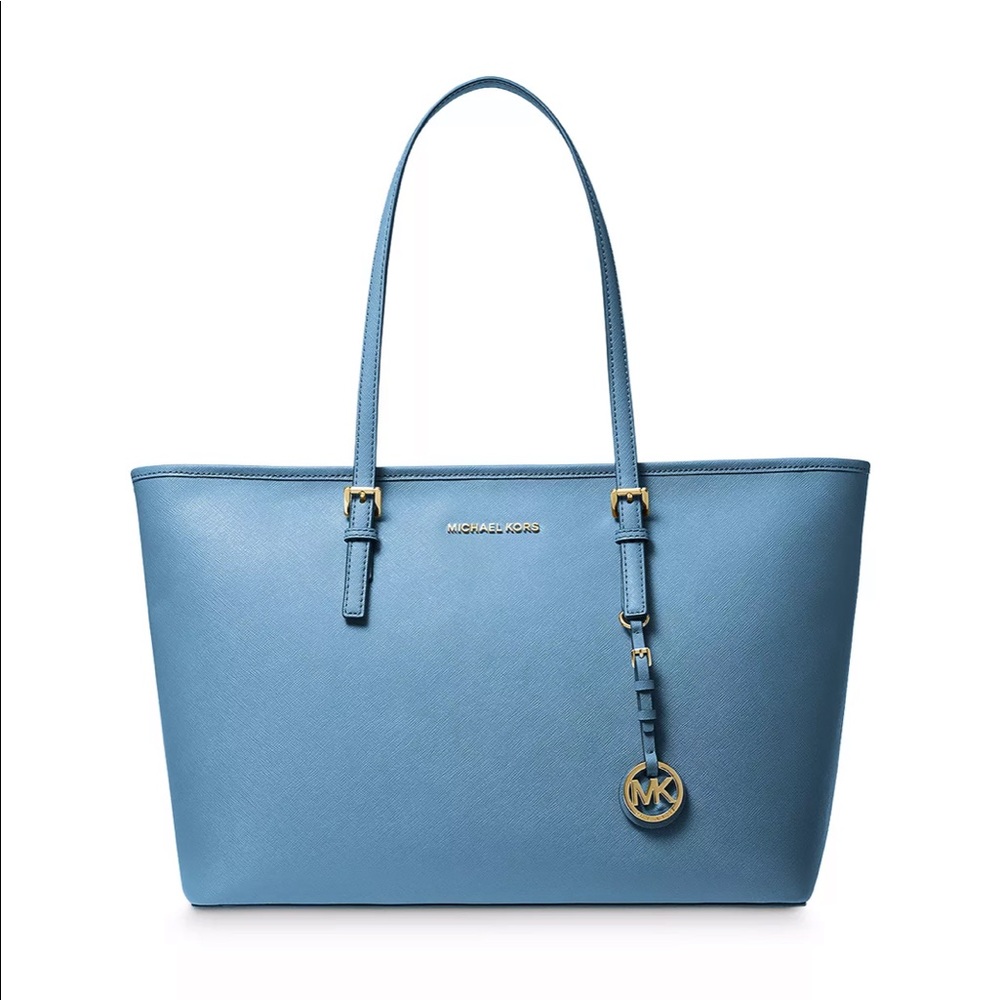 Michael kors pale blue tote bag